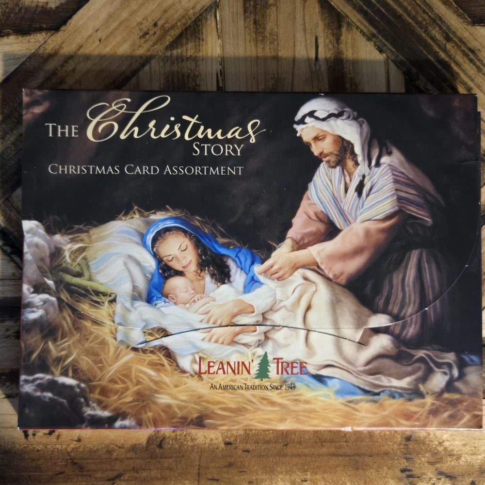 Leanin' Tree The Christmas Story Boxed Christmas Cards 20 Cards 22 Envelopes KJV